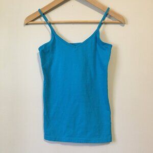 NWT Seductions Bright Aqua Blue Simple Cotton Camisole